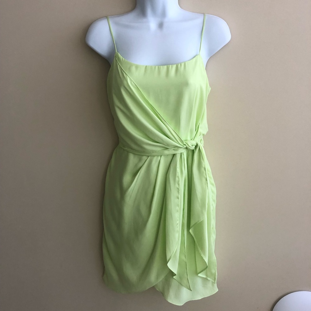 BGBGeneration Green Wrap Mini Dress